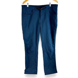 Stoic Outdoor Casual‎ Pants Mens 36 x 30 Navy Blue Polyester Stretch Flat Front
